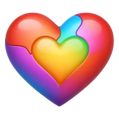 Cœur multicolore  sticker