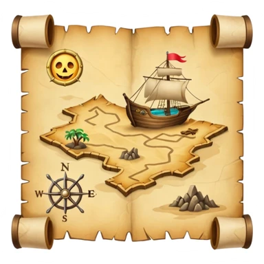 carte au trésor sticker