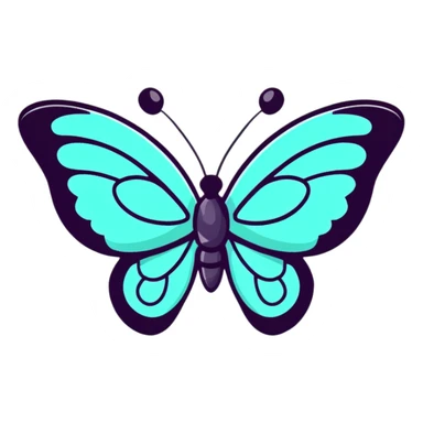 Cute butterfly sticker