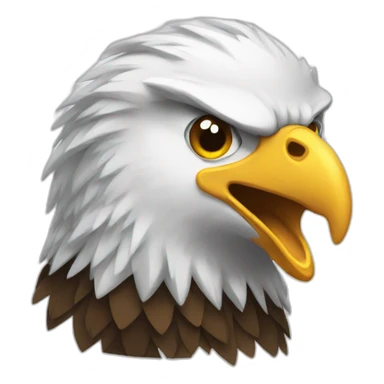 Eagle shocked sticker