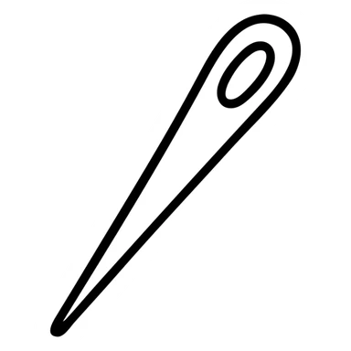 outlined sewing needle icon sticker
