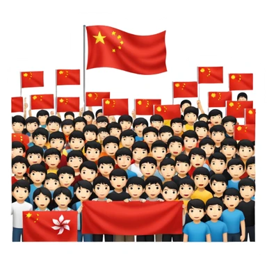 Hong Kong fighting China sticker