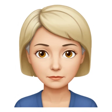 middle aged woman with short hair sticker
