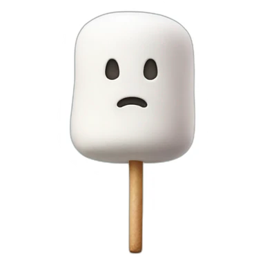 marshmallow with no face sticker