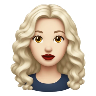 Auburn white girl with red lips sticker