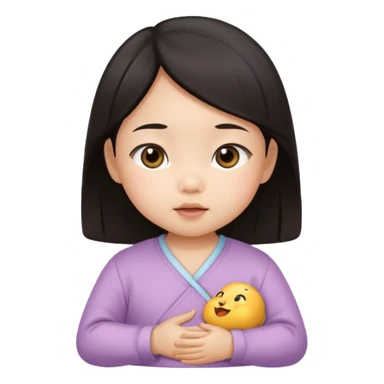 Asian baby girl sticker