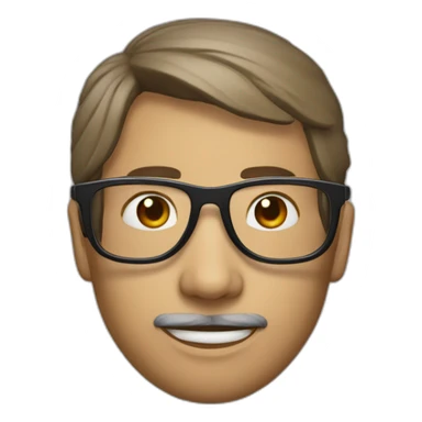 cacahuètes avec des lunettes sticker