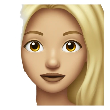 Blonde beauftiful siten eye girl sticker