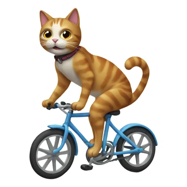 Cat riding a bike sticker