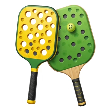 Pickleball paddle and ball sticker