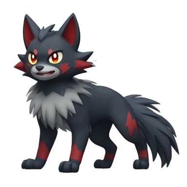Litten-Zoroark-Mightyena-Zorua full body sticker
