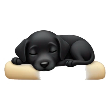 Black puppy sleeping  sticker