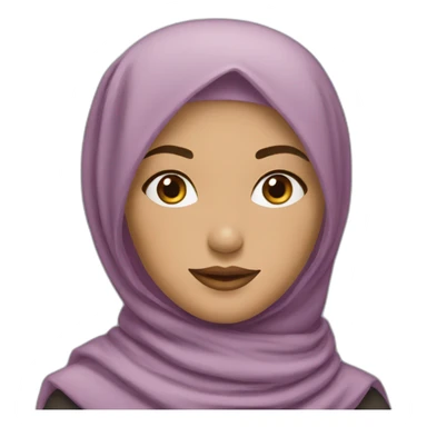 Coquette hijab girl sticker