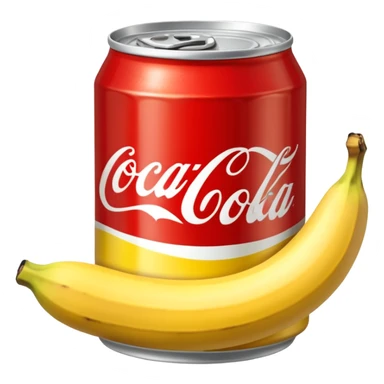 Create a can of coca cola vanilla with a banana color  sticker