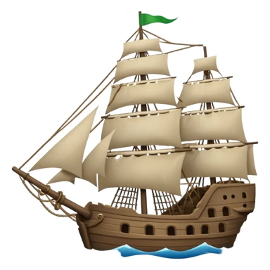 The Flying Dutchman with torn sails sticker