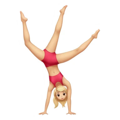 Girl doing a handstand sticker