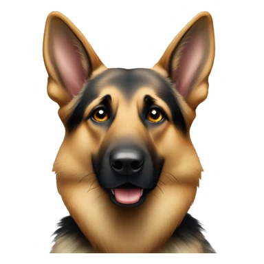 German Shepard blowing a kiss sticker