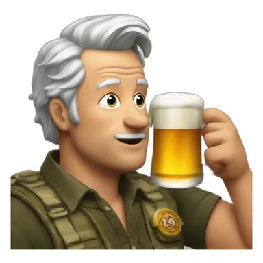 Geert wilder drinking a beer sticker