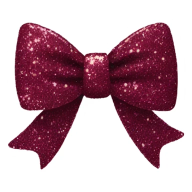burgundy glitter bow sticker