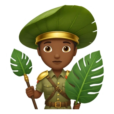 Jungle Guard – leaf shield. sticker