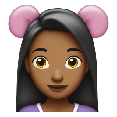 Girl with Minnie ears sticker