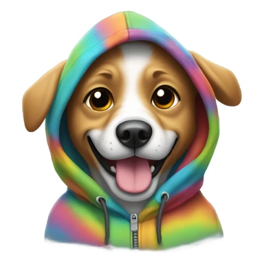 Dog in hoodie sticker