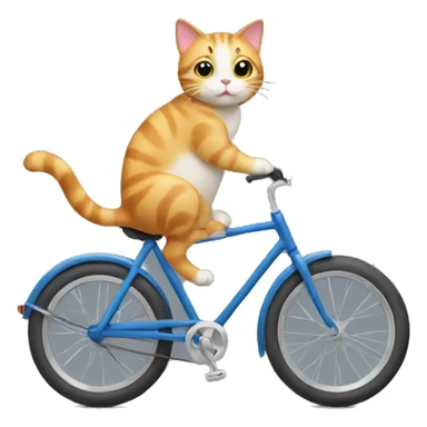 cat on a bike sticker