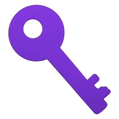 purple key sticker