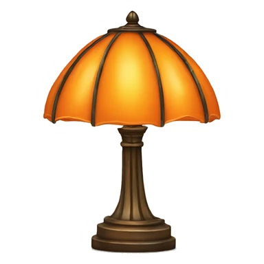 Orange Tiffany lamp sticker