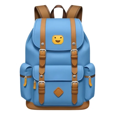 Backpack with front pocket sticker