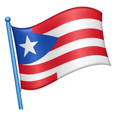 Post independence Puerto Rican flag sticker