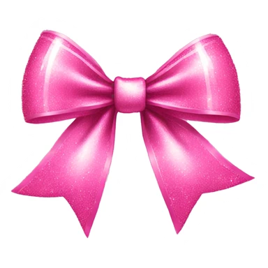 A pink sparkling bow sticker