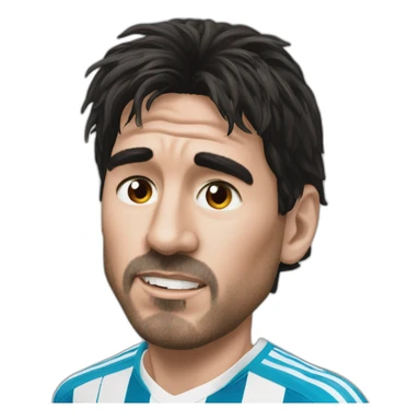 face or maradona and face of messi togheter sticker