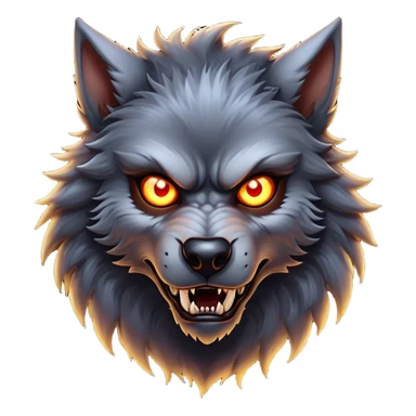 werewolf with glowing eyes sticker