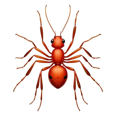 red ant with six legs sticker