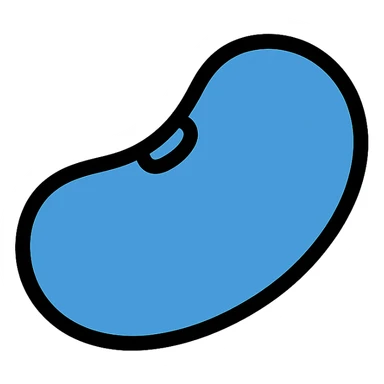 blue bean sticker