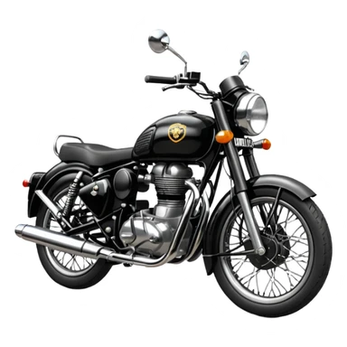 Black royal Enfield sticker