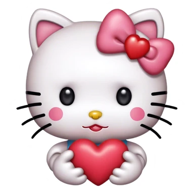 Hello kitty heart eyes sticker