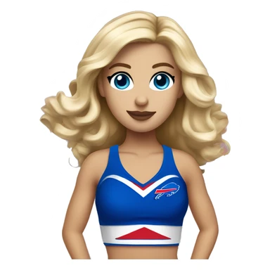 buffalo bills blonde cheerleader blue eyes sticker