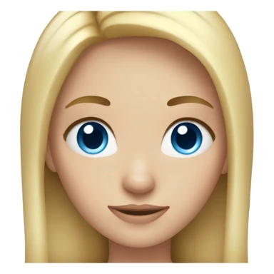 Blue eyed blonde girl sticker