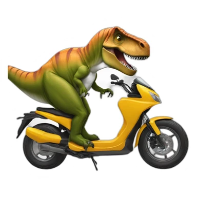 Un T rex conduisant un Tmax (scooteur) sticker