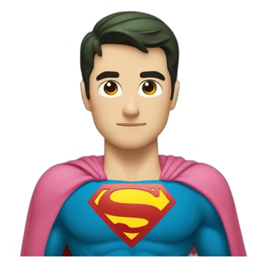 Right half superman left half batman in oink yellow and green sticker