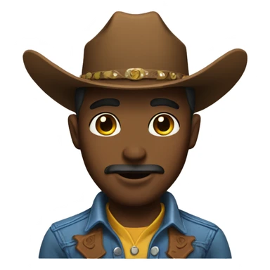 cowboy with heart eyes  sticker