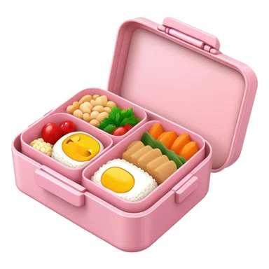 Light pink bento box open sticker