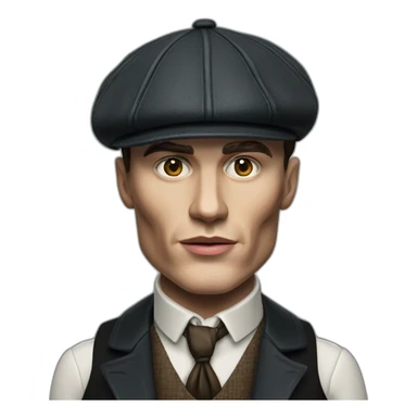 Tommy shelby peaky blinders drinking whisky realistic sticker