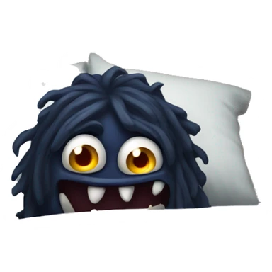 monster hiding under the dark bed sticker