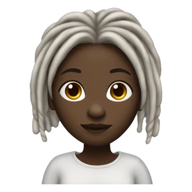 darkskin girl with dreads sticker