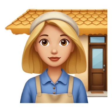 woman that is walking to the bakery sticker