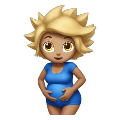 pregnant sonic the hedgehog sticker