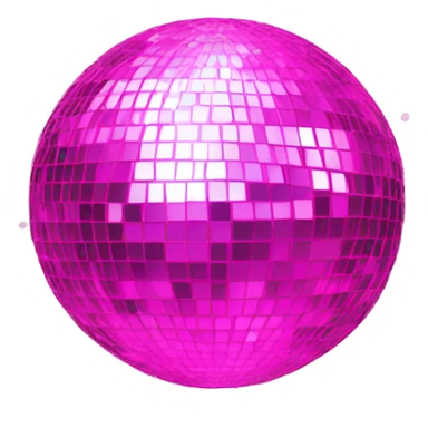 Pink disco ball sparkling  sticker